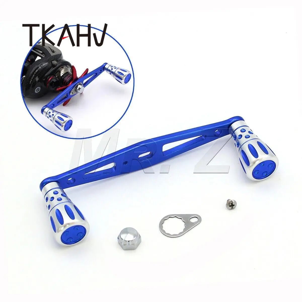 TKAHV 103 мм Power Baitcasting Рыболовная катушка с ручкой для Abu Max Daiwa Shimano Sliver и синие ручки