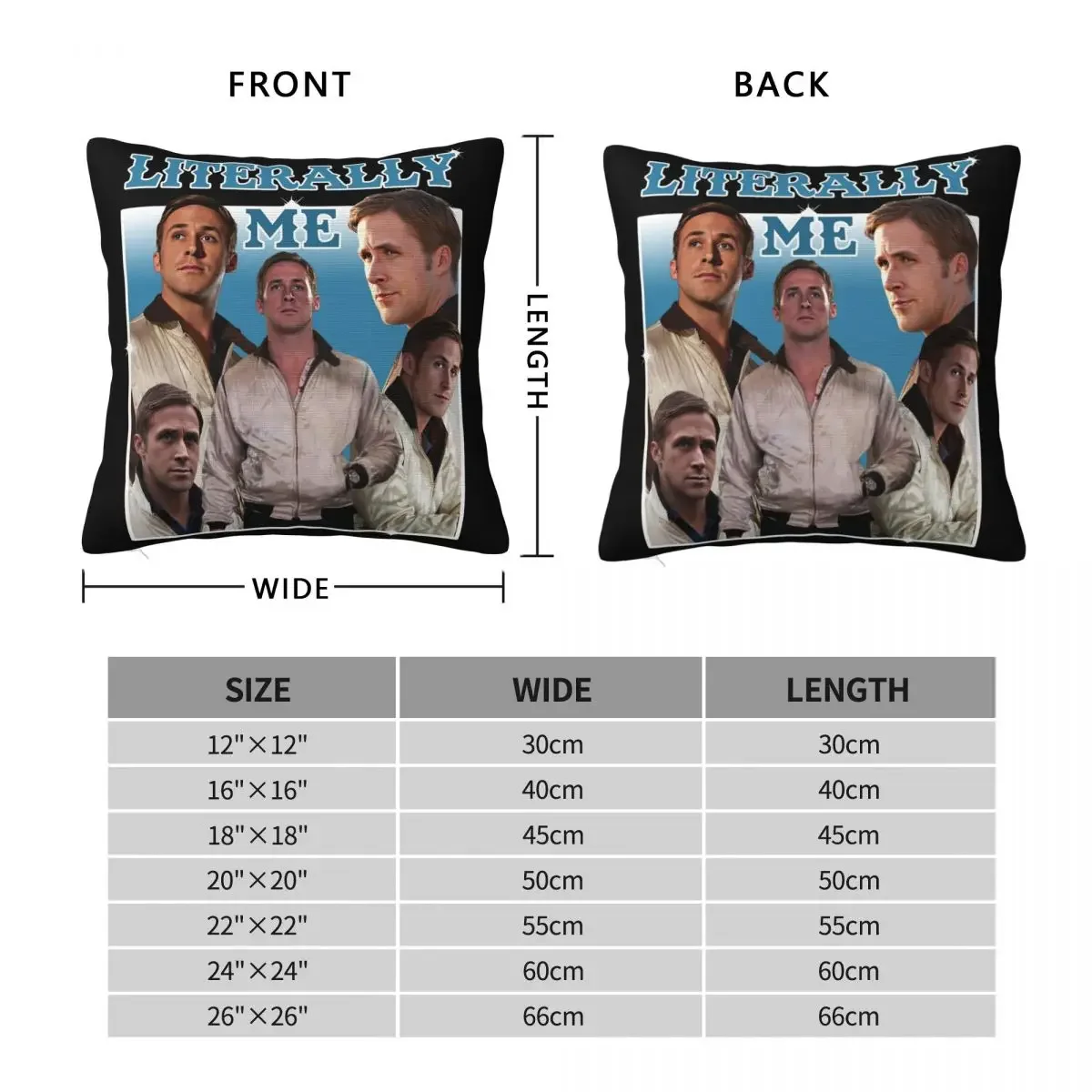 Декоративная наволочка с рисунком 45x45 см