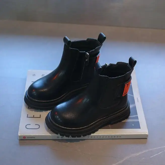 

Fashion Kids Boots Girls British Style Child Toddler Combat Ankle Boots Warm Waterproof Boys High Snow Boots 1-15 Years Old