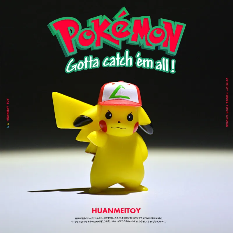 

Pokmon Pikachu Ornament Anime Action Figure Cute Model Toy Cartoon Doll Childern Brithday Gift