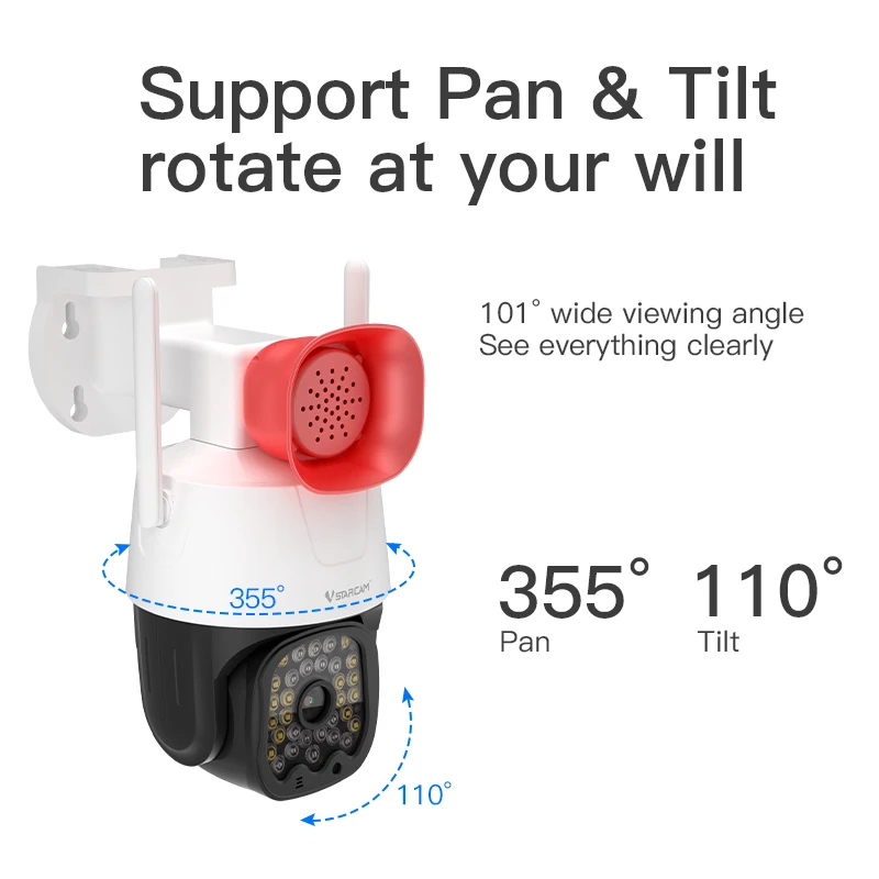 IP-камера Vstarcam CS666 3 Мп PTZ 2 5 дюйма |