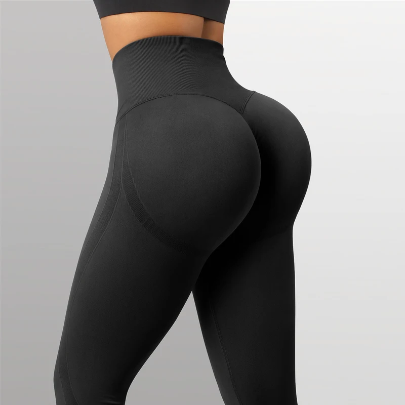

Seamless Leggings Solid Scrunch Butt Lifting Booty High Waisted Sportwear Gym Tights Push Up Women Leggings For Fitness