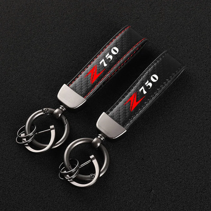 

High-Grade Carbon Fiber Motorcycle Keychain Holder Keyring for Kawasaki Z750 Z 750 accessories