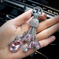 car keychain pendant keychain innovative crystal rhinestone tears alloy women car key pendant car accessories alloy decoration