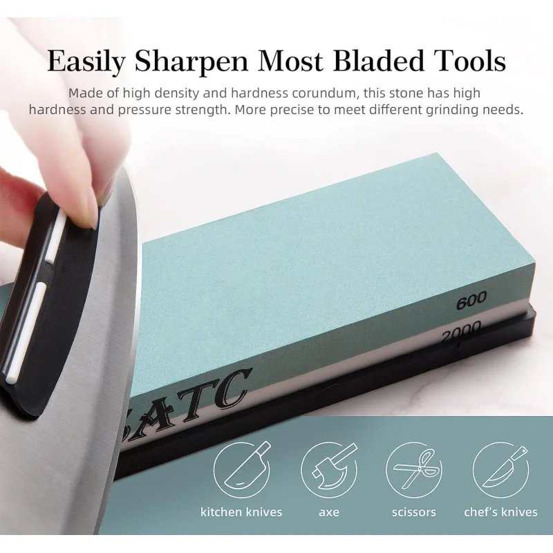 Набор для влажной заточки Whetstone зернистостью 600/2000 с угловой направляющей на