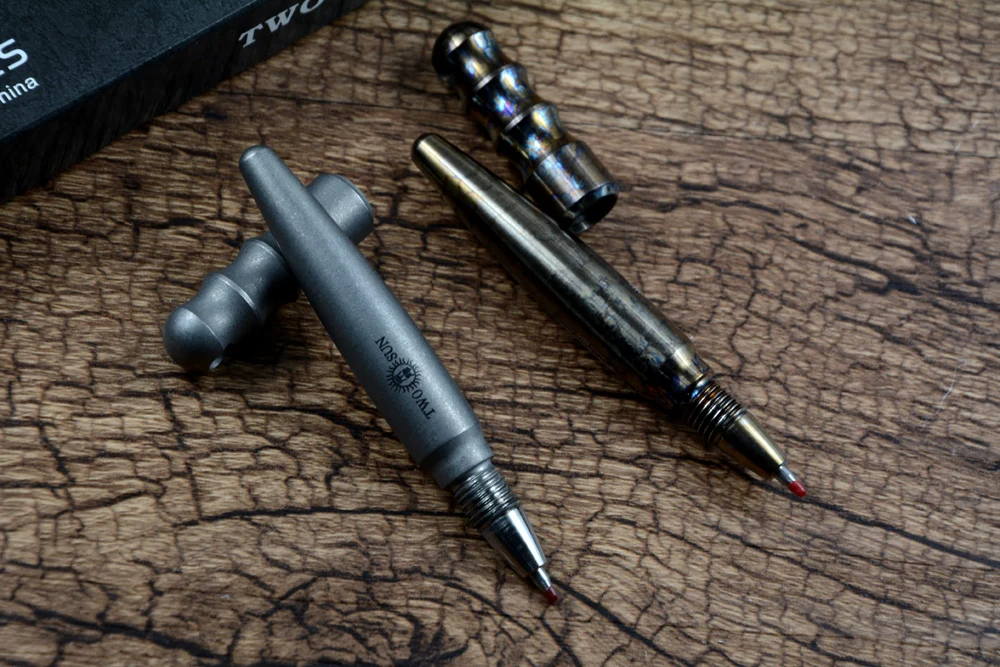 TWOSUN Тактическая ручка Stonewash Anode Красочная из титанового сплава для улицы EDC Defense Pen