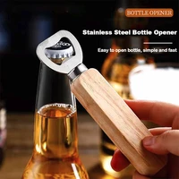 eco friendly wooden creative handle bottle opener antique beer wine opener corkscrew kitchen gadgets accessories beer opener