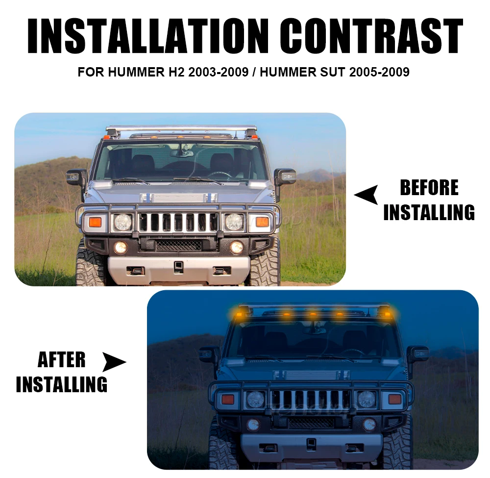 10 шт. фонари для крыши кабины Hummer H2 2003-2009 2005-2007 SUT/SUV