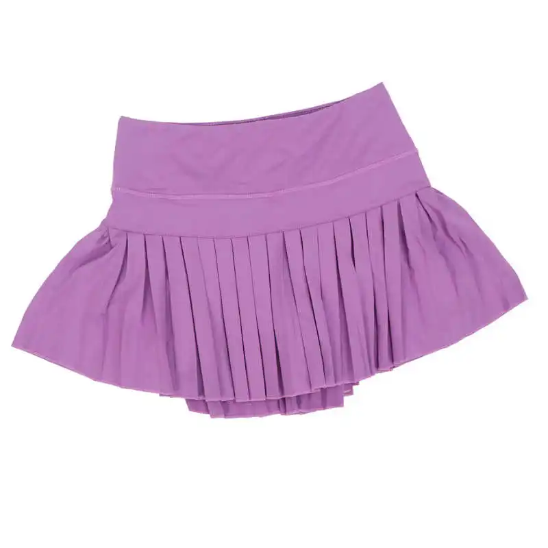 

Sports Skirt High Waisted Pleated Activewear Skirt Purple Comfortable for Golf