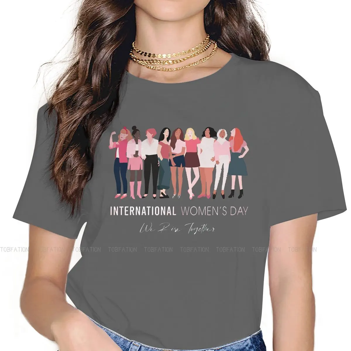 

Women's Day TShirt for Woman Girl 5XL All Women Humor Summer Sweatshirts T Shirt High Quality Loose