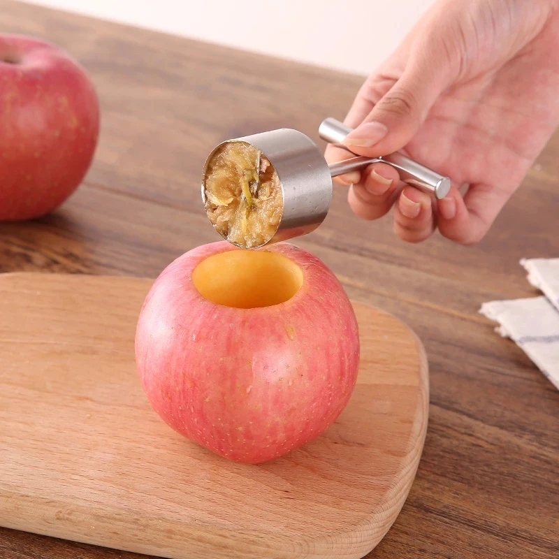 

304 Stainless Steel Apple Rice Mold Stewed Rock Sugar Pear Large Core Puller Fruit Core Hole Digger Remover Kitchen Gadgets