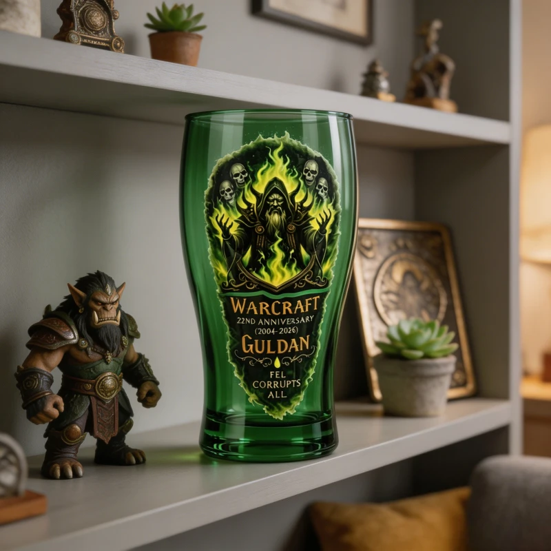 Фото Коллекционная пивная кружка World of Warcraft к 22-летию: Гулдан Фел (зеленая), WOW 
