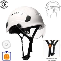 safety helmet goggles construction hard hat for climbing riding protective helmet outdoor working rescue helmets abs work cap