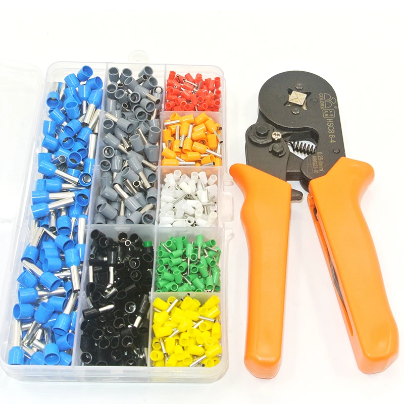 

Tubular Terminal Crimper 6-6 0.25-6mm 23-10AWG PZ0.5-16 Electrical Crimping Pliers Hand Tools Set HSC8 6-4