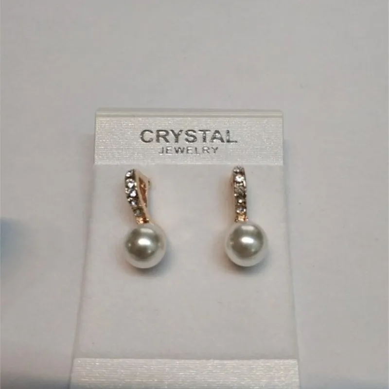 Качественные серьги roundimulated pear Прямая поставка романтическое милое Новое