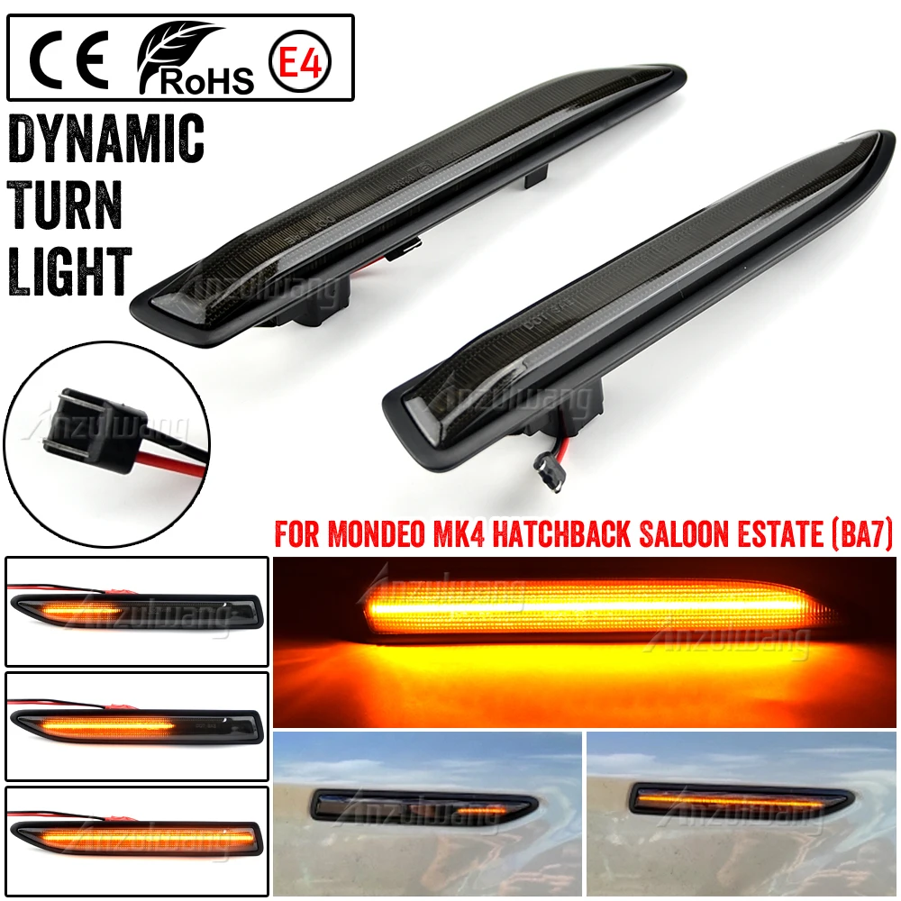 

Копченая динамическая фонарь для поворотника для хэтчбека Ford Mondeo Mk4 Estate (BA7) 2007-2015