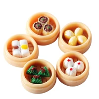 5pcs miniature dumplings delicate various styles creative for household steamed dumplings decor steamed buns model