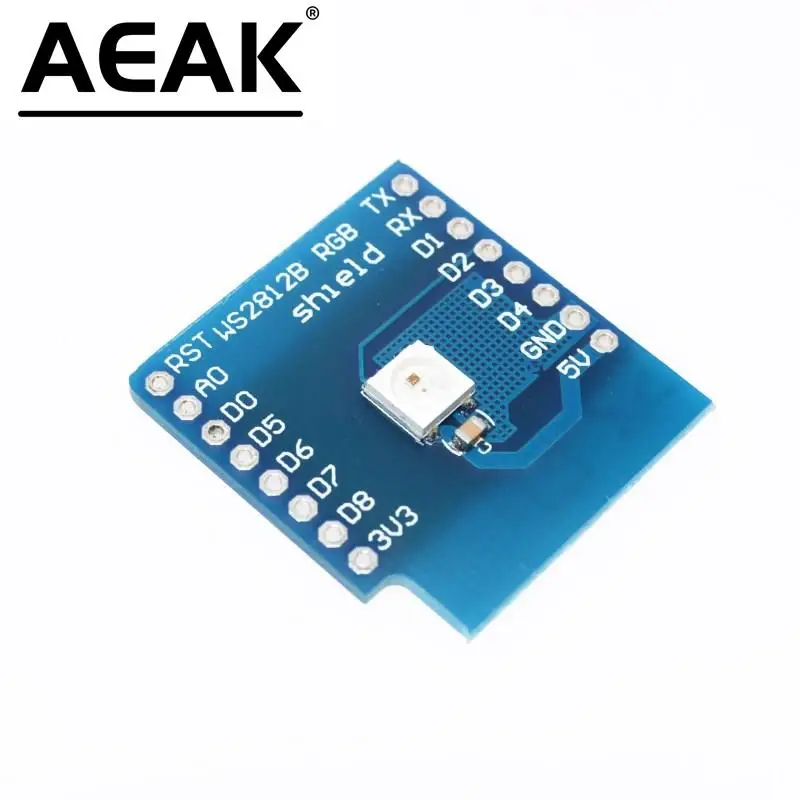RGB-модуль для d1 mini WS2812 5050 RGB Встроенный светодиодный 1 красочный модуль для d1 mini WAVGAT