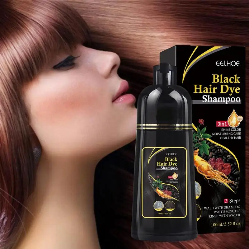 Threat Hair Shampoo 100ml Polygonum White To Black Hair Dye Color Correct Semi Permanent Hair Repair Shampo