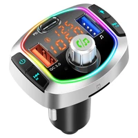 18w dual usb port pd3 0 qc3 0 fast car charger fm transmitter bt 5 0 hands free car charger kit mp3 player for mobile phone