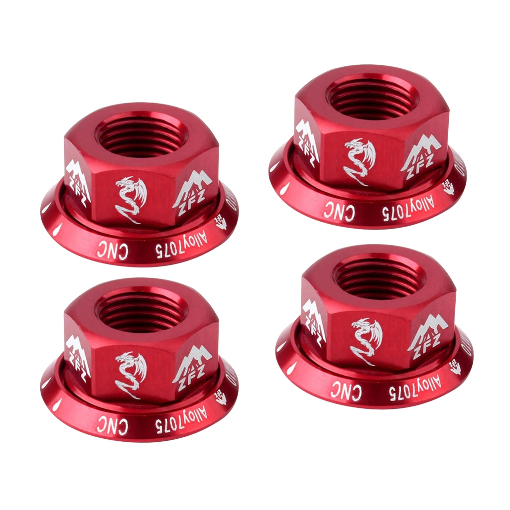 

4Pcs M10 Axle Wheel Nuts Quick Fixed Gear Release Flange Nut for Mountain