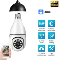 1080p wifi ptz ip camera motion detection light bulb security cctv camera 360 rotate indoor wireless video surveillance cam