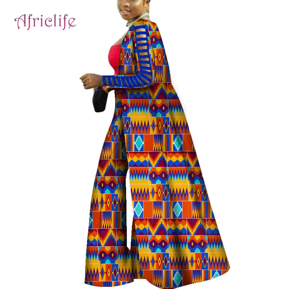 

Комплект из 2 предметов женский из брюк и комбинезона с широкими штанинами в африканском стиле, WY4101, весна-осень 2022