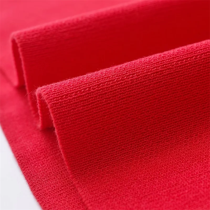 KEYANKETIAN новинка 2024 женское Красное трикотажное платье корейское элегантное