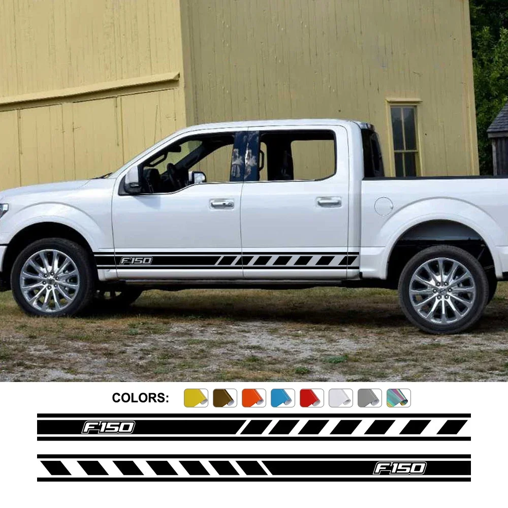 Ford F150 Raptor Пикап Грузовик Дверные Полосы Наклейки Пвх Боковые Для Автотуринга