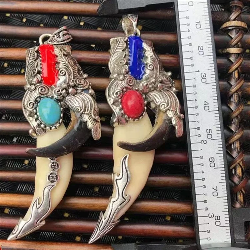 Jiale/ручная работа/тибетское серебряное ожерелье с подвеской в виде когтя для