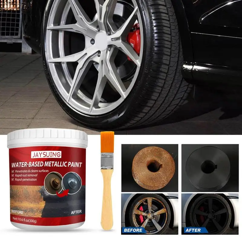 

Auto Metal Rust Remover Water Based Metallic Paint 300g Anti-rust Protection With Brush Rust Inhibitor Works On Rusty Steel