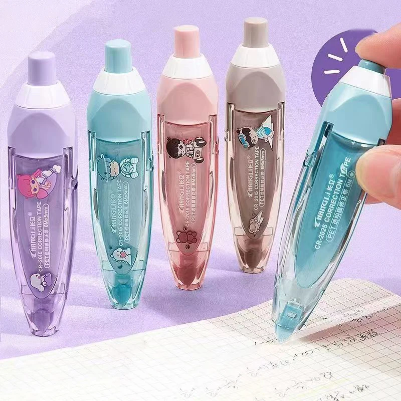 

Creative Correction Tape Kawaii Press Type White Out Corrector Tool Replaceable Core Korean Stationery School Office Supplies