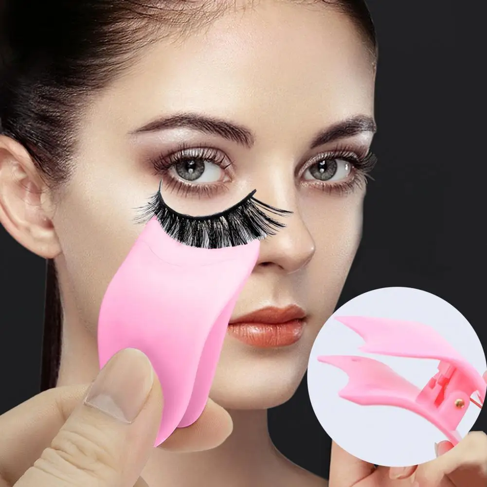 

2Pcs Eyelash Applicator Curve Nip Fake Eyelash Nipper Anti-slip Contour Fake Eyelash Extension Auxiliary Clip Beauty Supply