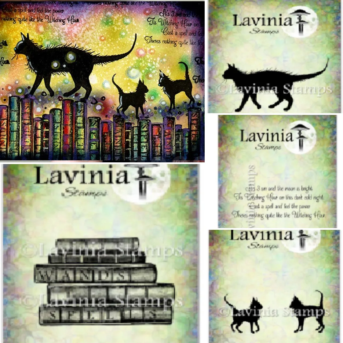 2024 прозрачные силиконовые штампы на Хэллоуин с часами ведьмы и модными штампами