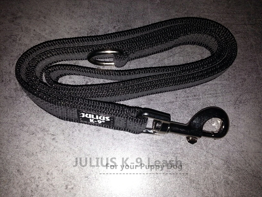 

High Quality Pet Small Big Dog JULIUS K9 Harness Collar Nylon Fabric Training Traction Rope 1m 1.2m 2m Leash