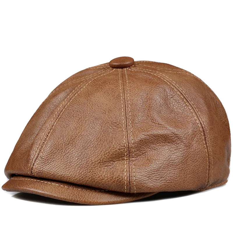 Кепка Pudi Man из натуральной коровьей кожи 2019 зимняя кепка таксиста для газетчика