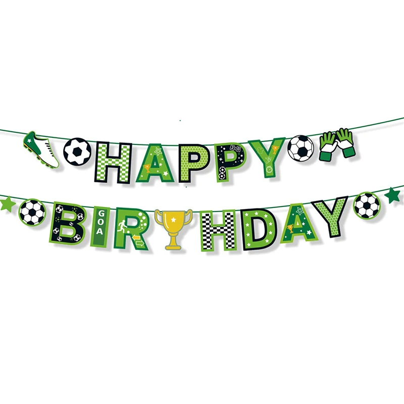 Набор красочных футбольных баннеров для детского дня рождения и больших