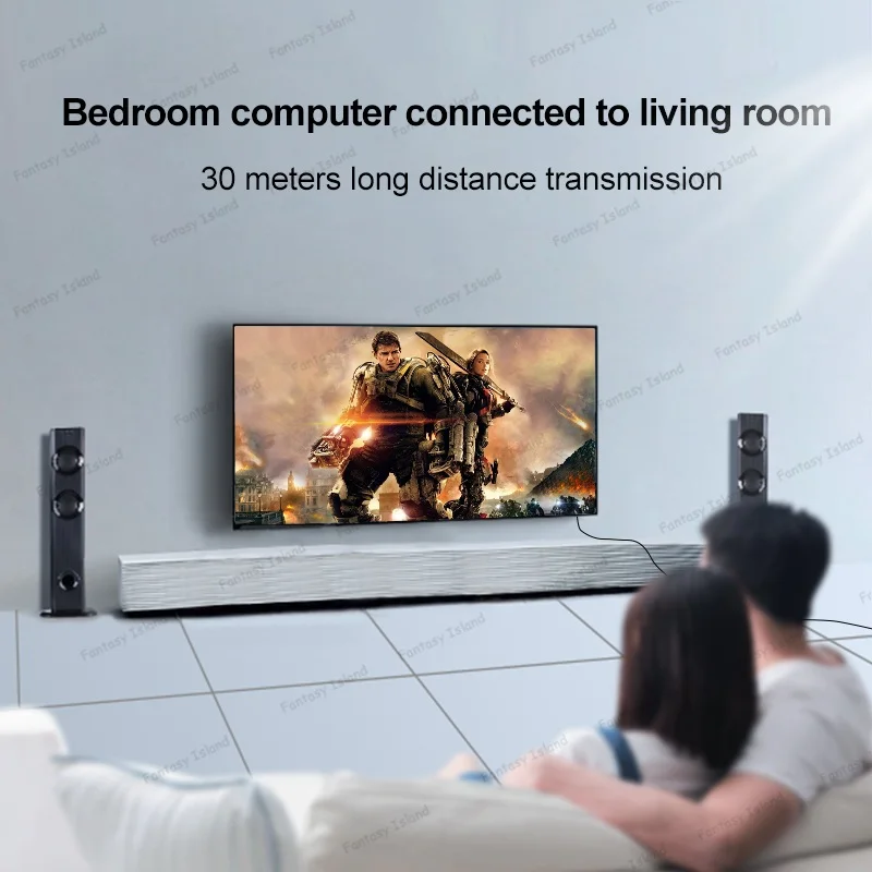 Адаптер HDMI 30 м односетевой кабель передача в RJ45 усилитель сигнала передатчик 4k30hz