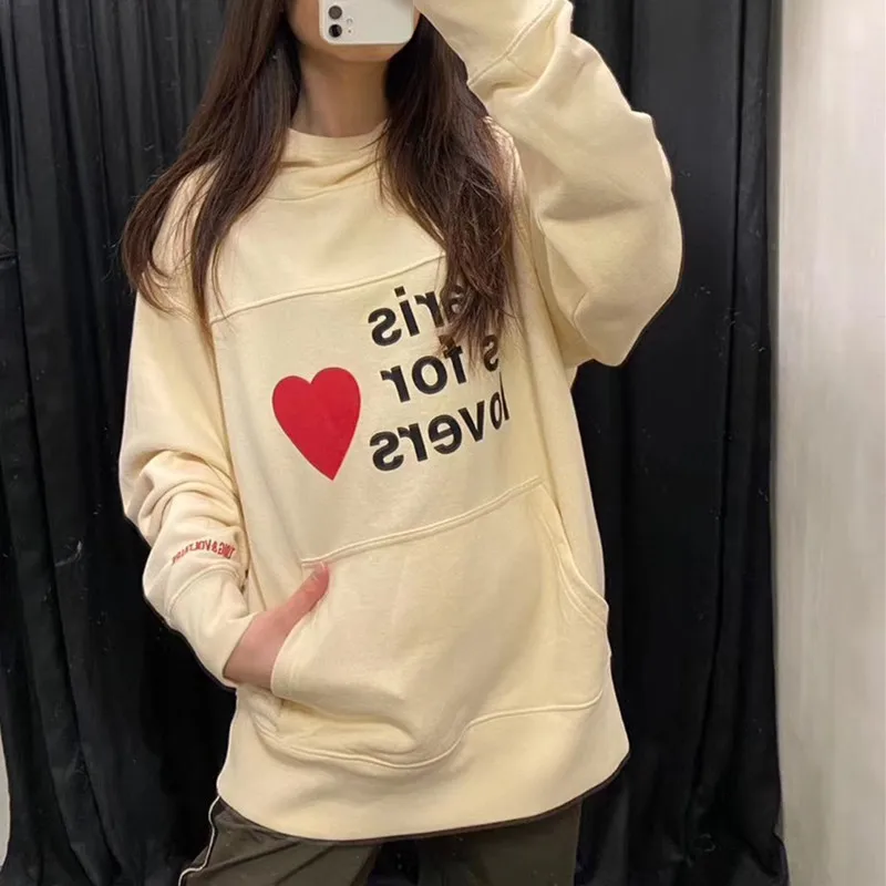

Letter Print Embroidery women hoodies autumn winter new long sleeve casual wild lady Hooded pullover Sweatshirt