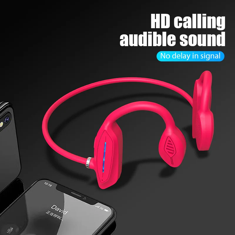 

Bone Conduction Bluetooth Headphone Sports Earphone Waterproof Wireless Headset With Mic Ear-hook Bass HiFi Stereo For All Phone