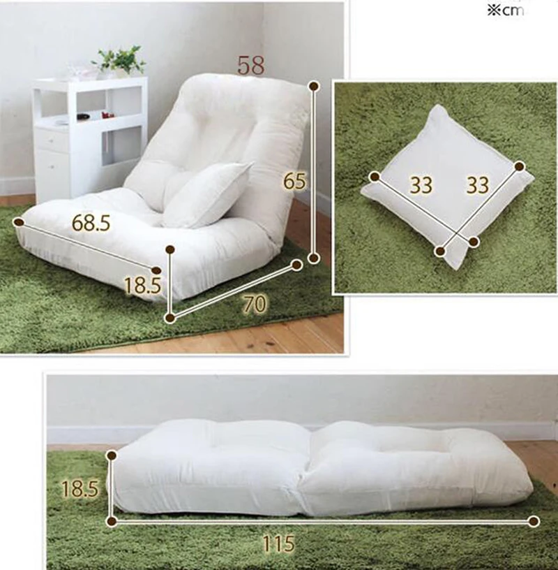 Sofa for Living Room Fabric Dormitory Bed Lazy Tatami Single Comfortable Bedroom Folding Backrest Legless Bay Window Chair |