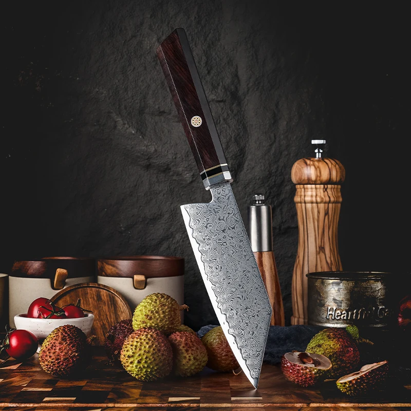 Новый нож Bunka 5 4 дюйма 67 слоев дамасская сталь 10Cr15C0Mov режущий сердечник с Ebnoy и