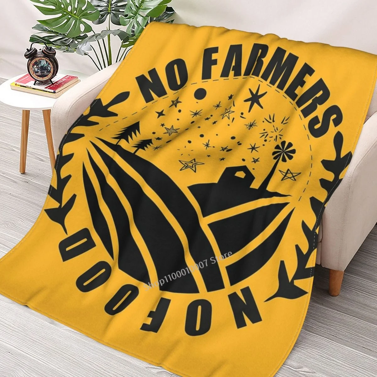 

No Farmers No Food Funny Gift For Farmers Throw Blanket 3D printed sofa bedroom decorative blanket children adult Christmas gift