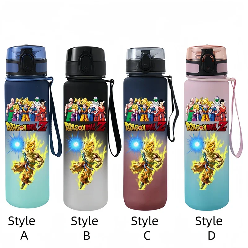Фото 650ml Dragon Ball Water Bottle Son Goku Super Saiyan Large Capacity Drinking Cup Portable Outdoor Sports Water Cup Holiday Gifts №5