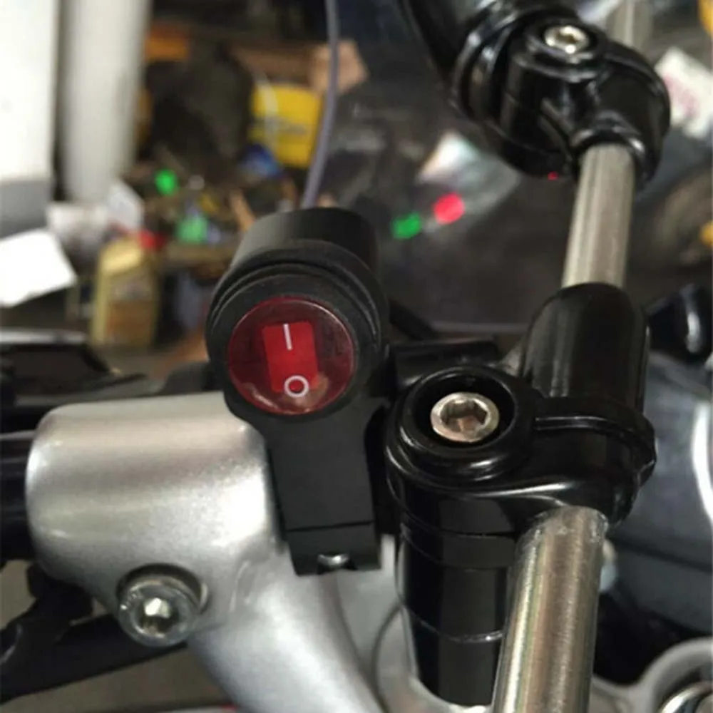 

7/8\" 22mm Handlebar Switch Aluminum Quad Handlebar LED Rocker Button 12V
