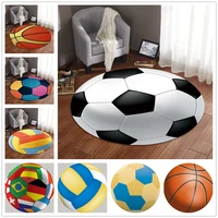 soccer room carpet round kids gaming 3d sport balls living room rug anti slip chair mat entrance doormat bedroom floor area rug