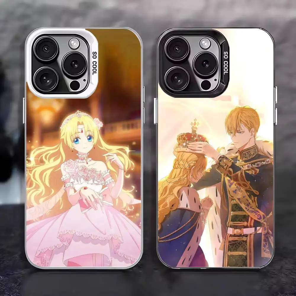 Фото Чехол для телефона Manhwa W-Who Made Me a P-Princess для iPhone 17 16 15 14 13 12 11 Pro Max Plus, матовый, серебристый, цвета конфет. №1