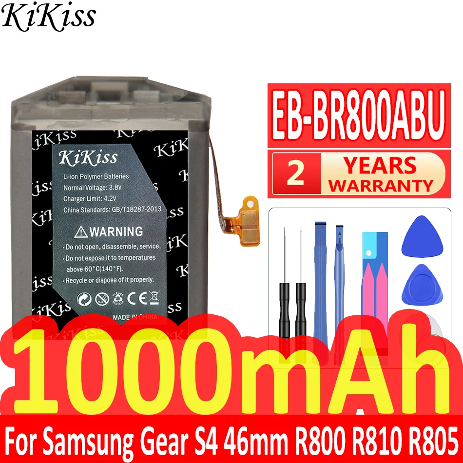 

EB-BR800ABU For Samsung Gear S4 GearS4 SM-R800 (46mm/LTE) S4 SM-R800 SM-R810 SM-R805 42mm Smart-Watch Battery EB-BR810ABU
