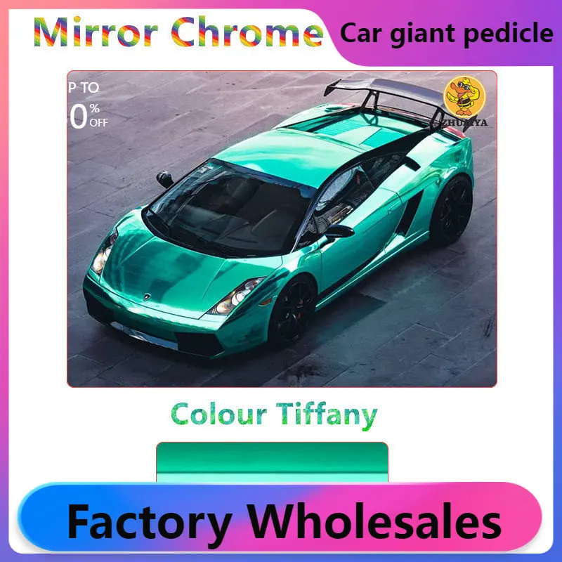 1 52X18 м растягивающееся зеркало Тиффани хромированная виниловая пленка