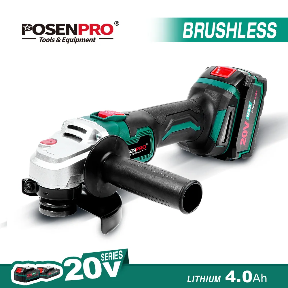 

20V Cordless Electric Brushless Angle Grinder Lithium-Ion Grinding Machine Electric Grinder Polishing Cutting Power Tools